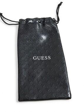 Guess Black Logo Drawstring Sunglasses Pouch